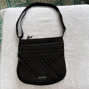 VERA BRADLEY Trio Zip Hipster CLASSIC BLACK Crossbody Purse